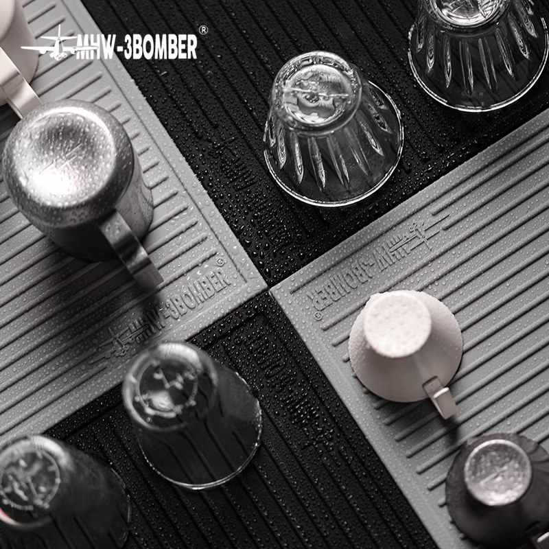 MHW-3BOMBER thảm lót quầy bar thảm thoát nước cốc cà phê thảm silicon chống trượt cách nhiệt thảm thoát nước