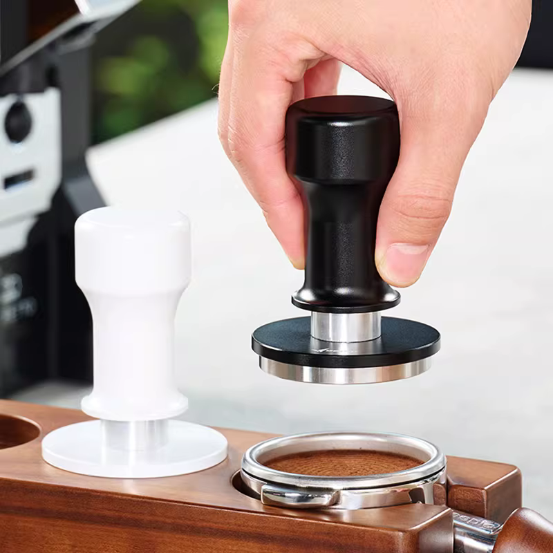 Máy pha cà phê Feepie Coffee Tamper Platinum, tay cầm kiểu Ý, đầu phun dạng hạt sao, tay cầm đàn hồi 3 lớp, đường kính 53mm