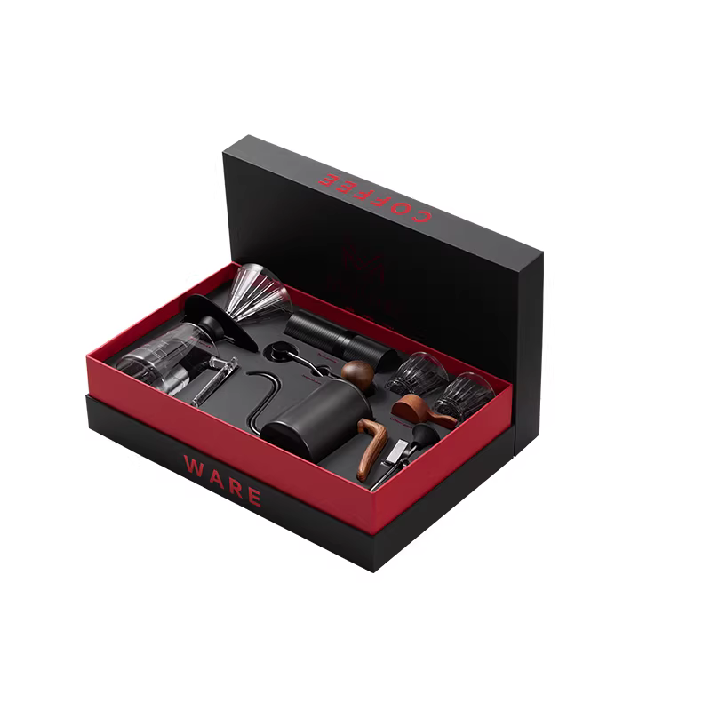 Bộ quà tặng cà phê pha thủ công MUVNA, máy xay cà phê cầm tay GM1, ấm chia sẻ, cốc lọc