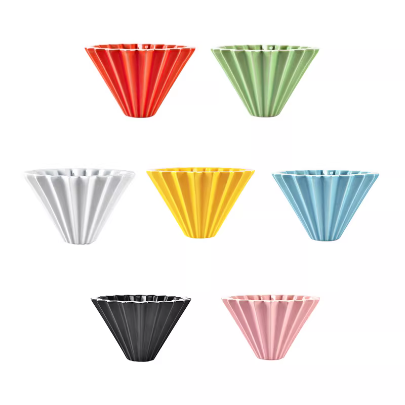 Bộ lọc giấy gốm Origami, bộ lọc cà phê pha nhỏ giọt, bộ lọc cà phê V60, bộ lọc giấy gốm, giá đỡ gỗ V0102