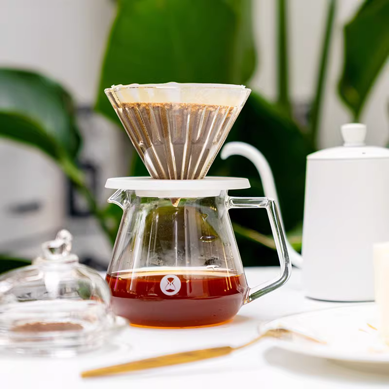 Bình pha cà phê thủy tinh Taimo, thủy tinh chịu nhiệt có vạch chia, bộ ấm pha cà phê thủ công tại nhà, dụng cụ pha cà phê