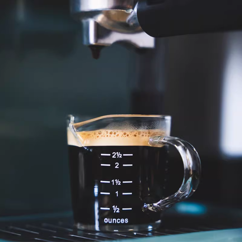 Cốc đo thủy tinh hai miệng có vạch chia, cốc sữa, cốc cà phê, cốc đo espresso, cốc ounce, 70ML