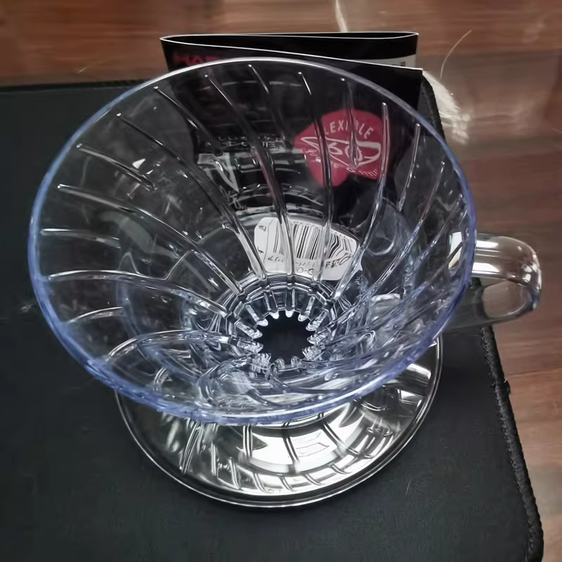Cốc pha cà phê HARIO kiểu Nhật V60, cốc lọc nhựa trong suốt, cốc lọc nhỏ giọt HARIO V01/02
