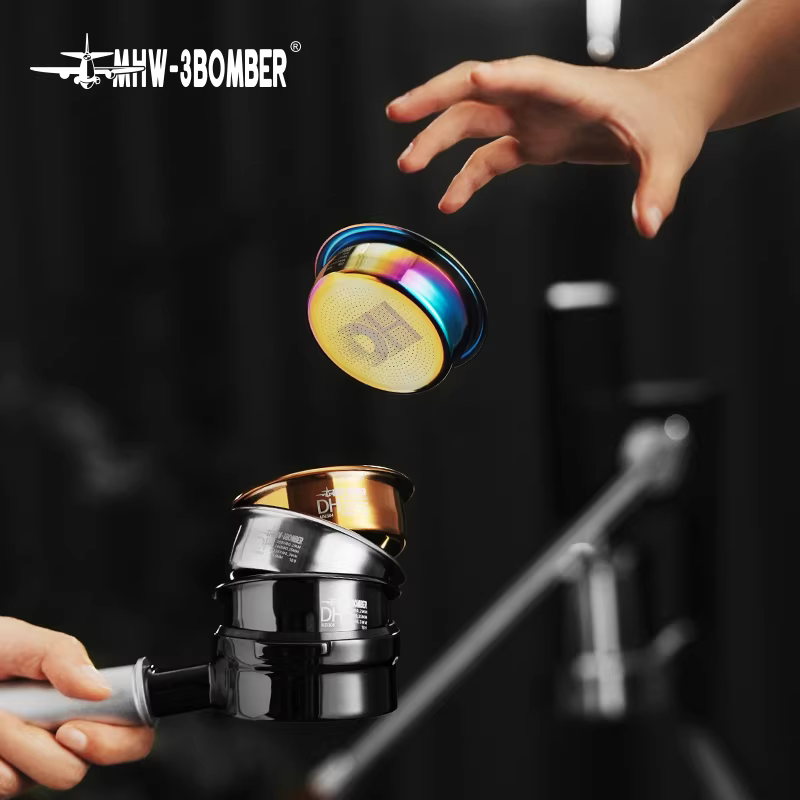 Máy pha cà phê Ý MHW Bomber DH Powder Bowl, bộ lọc cà phê không đáy, phụ kiện chiết xuất bột cà phê, kích thước phổ thông 58mm