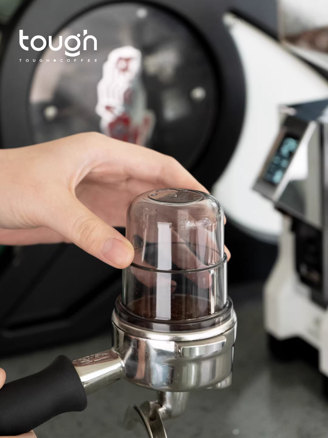 Cốc đựng cà phê Stubborn Coffee, cốc hứng bột cà phê, tay cầm hứng bột, hộp đựng bột, cốc rót 58MM