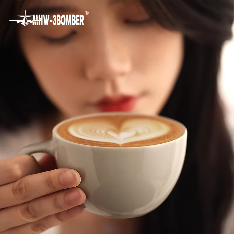 MHW-3BOMBER Bomber Coffee Cup Mars Cup Cốc sứ Latte Cup Latte Art Cup Set 300ml