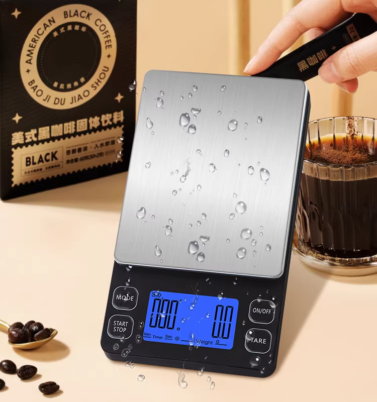 Cân điện tử dạng lỏng mini espresso, cân điện tử pha cà phê thủ công, hẹn giờ tự động, cân nhỏ chính xác, di động