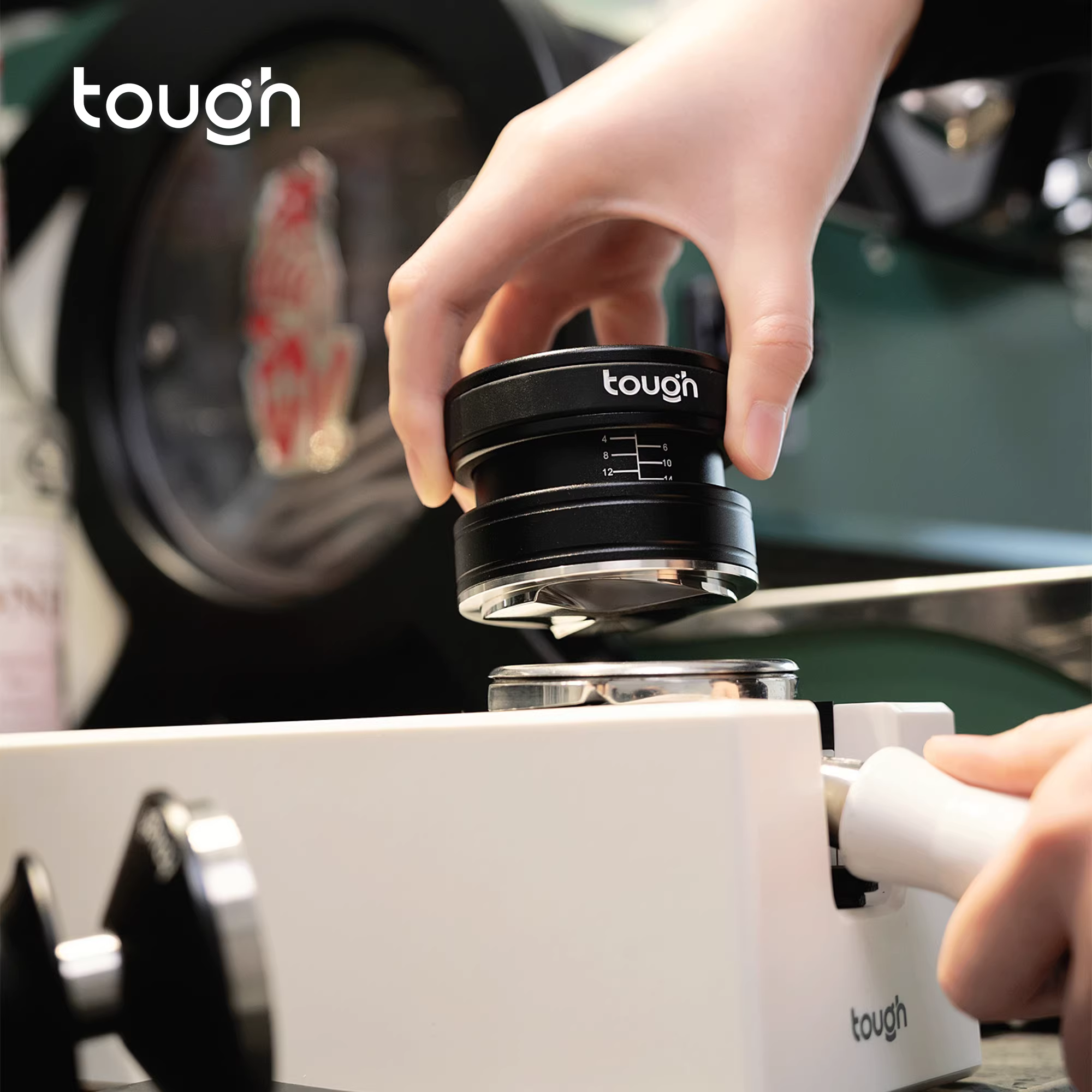 Bộ dụng cụ giữ máy pha cà phê, giá đỡ tay cầm, dụng cụ phân phối bột cà phê, đế đựng dụng cụ, kích thước 51/53/58mm