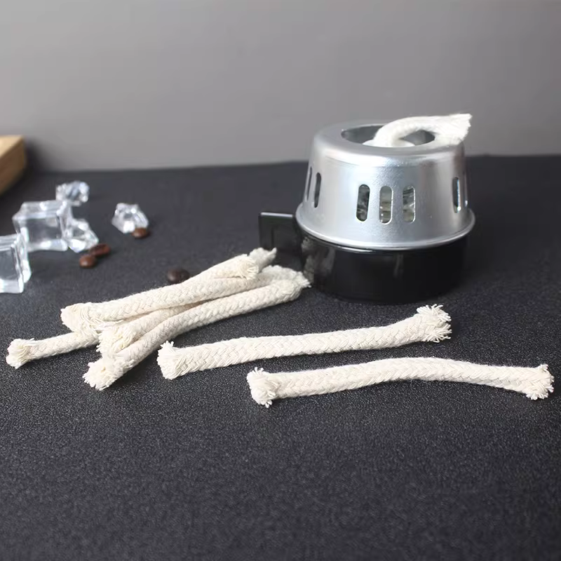 Máy pha cà phê siphon, ấm kiểu Bỉ, giá đỡ kiểu Ireland, bấc đèn cồn đa năng, bếp cồn, bấc hoàn toàn bằng cotton, 10 miếng