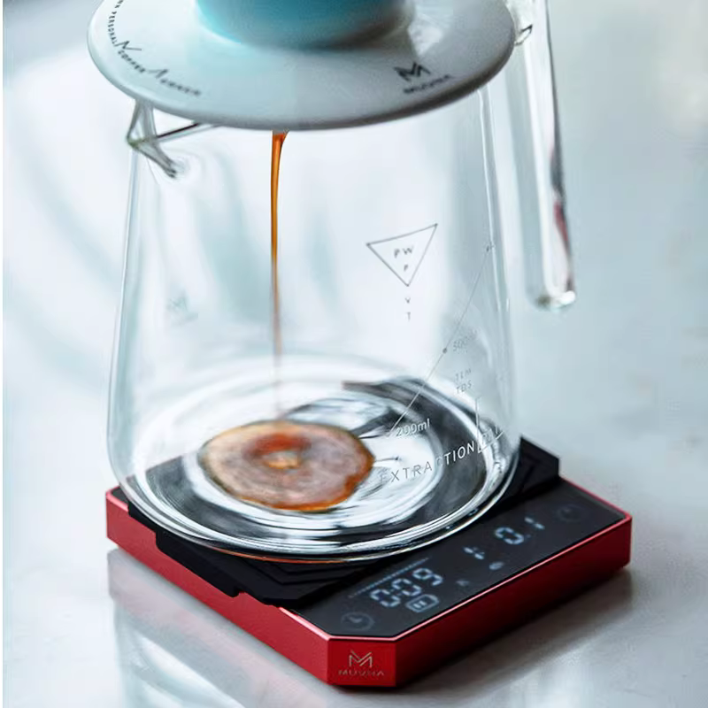 Cân điện tử pha cà phê Espresso mini MUVNA, cân điện tử pha cà phê thủ công với chức năng hẹn giờ và màn hình LED