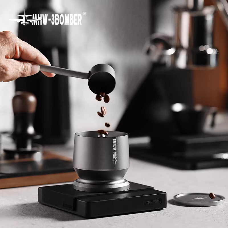 Bộ phận thu bột cà phê kiểu bomber 51/54/58mm, tay cầm máy xay cà phê, dụng cụ rót bột cà phê, cốc giữ mùi thơm