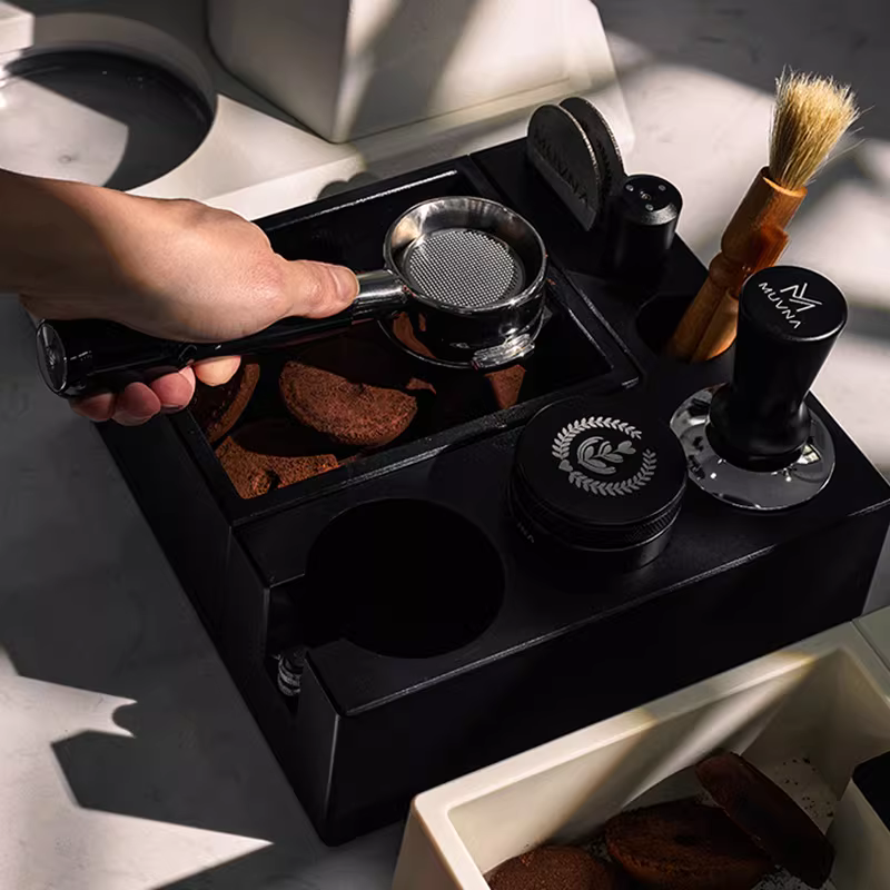 Giá đỡ tamper đa năng, đế tamper, tay cầm, giá đỡ máy pha cà phê Ý MUVNA chất liệu ABS