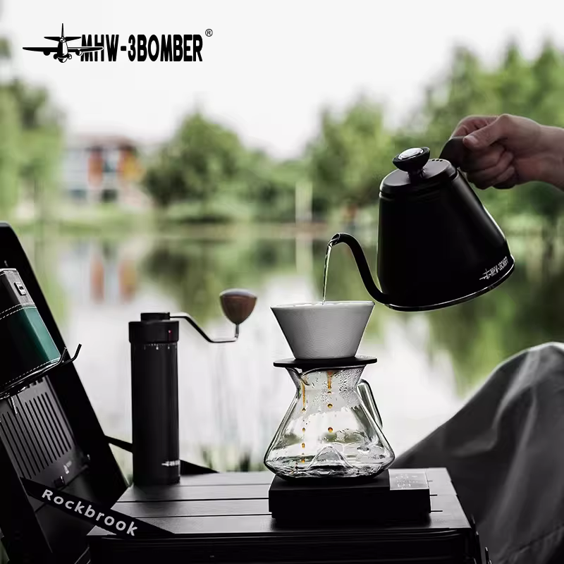 Bình pha cà phê thủ công MHW Bomber Hill Sharing Pot có vạch chia độ, dụng cụ pha cà phê bằng kính
