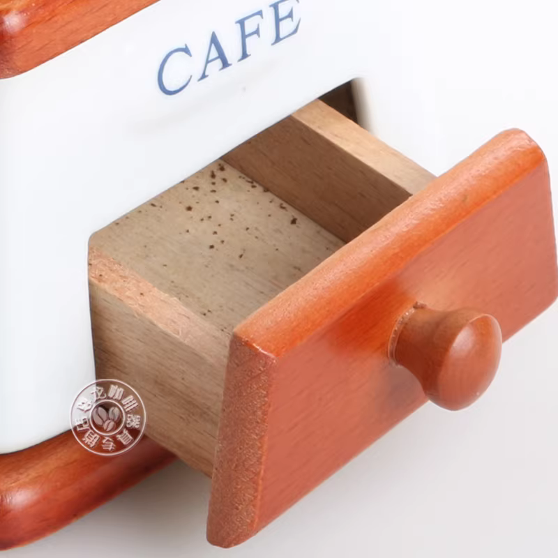 Máy xay cà phê bằng gốm quay tay, phong cách retro Ý, máy xay hạt cà phê thủ công trang trí nhà cửa, máy xay