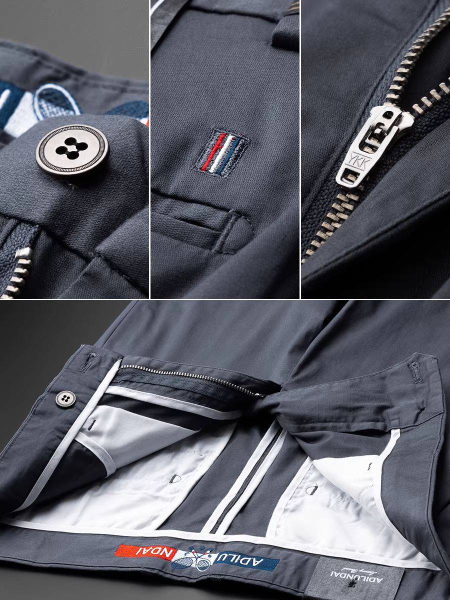 Quần cotton nhẹ mùa hè dành cho nam, quần âu dáng thẳng, mềm mại, thoáng khí, đa năng và co giãn.