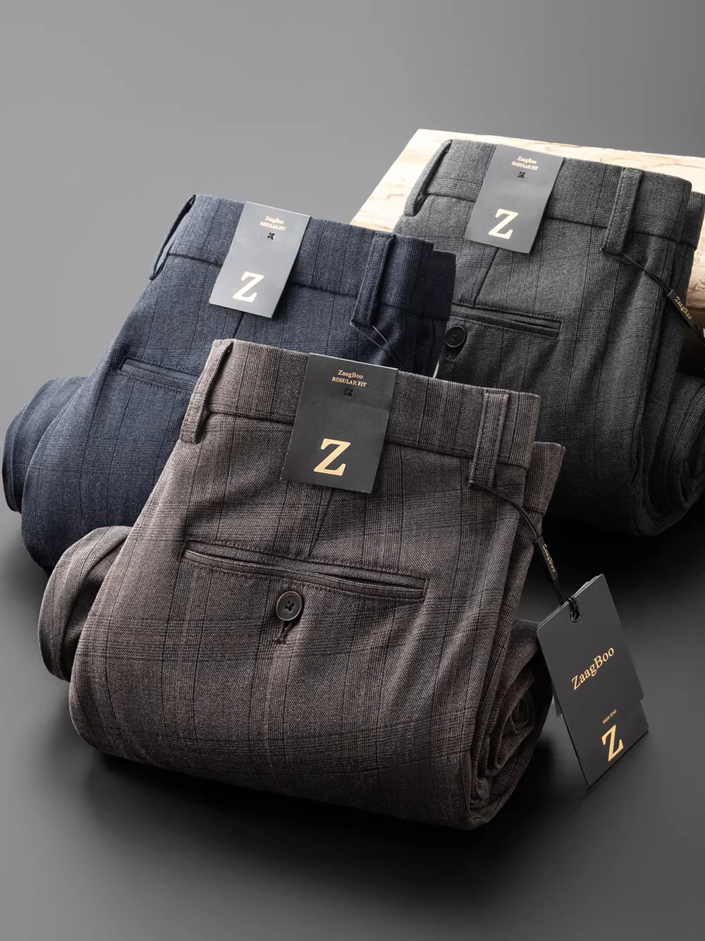 Quần âu kẻ sọc mới mùa thu đông dành cho nam, quần ống đứng dáng rộng phong cách Anh, quần dài đa năng và sành điệu, phiên bản dày dặn.