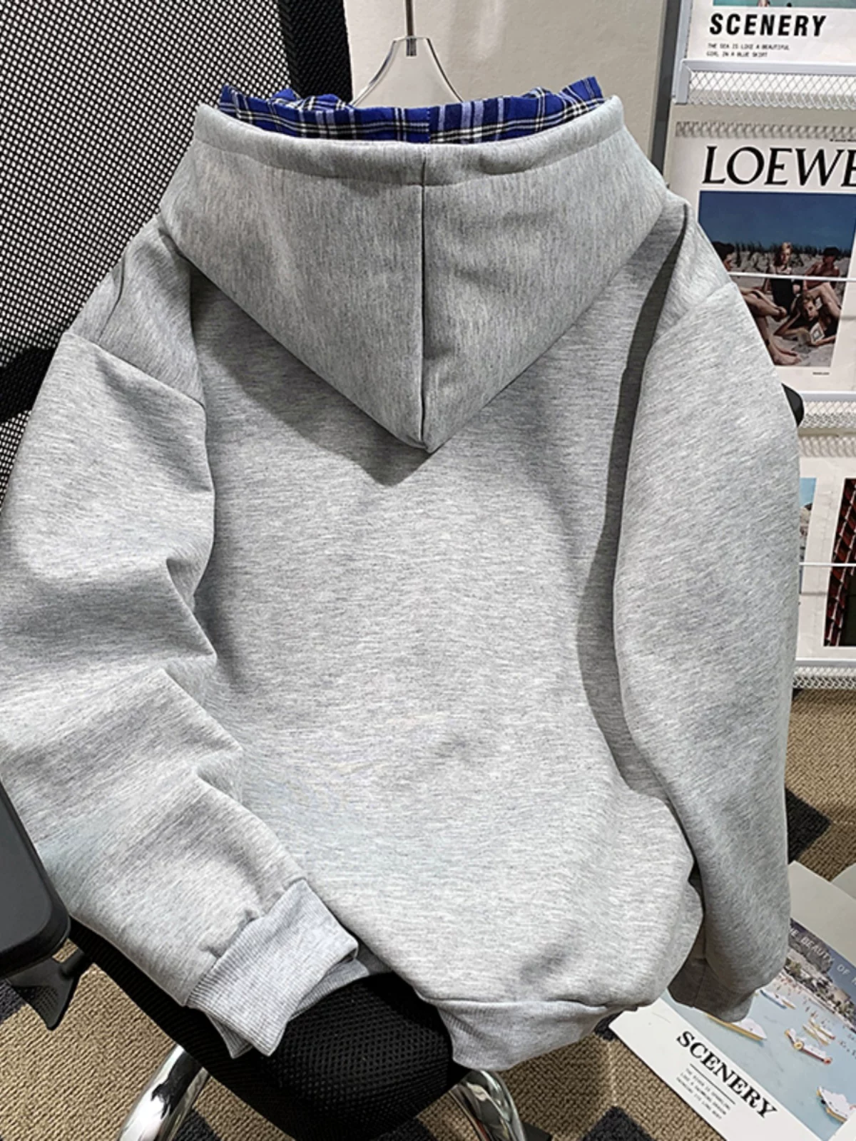 Áo len cardigan kẻ sọc giả hai mảnh dành cho nam, thiết kế hợp thời trang thu đông, áo khoác dáng rộng kiểu Mỹ.