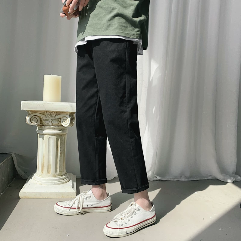 Quần nam hợp thời trang mùa hè 2022, dáng rộng, đa năng, quần thường ngày đơn giản, phong cách Hàn Quốc, quần ống đứng mỏng cho nam.