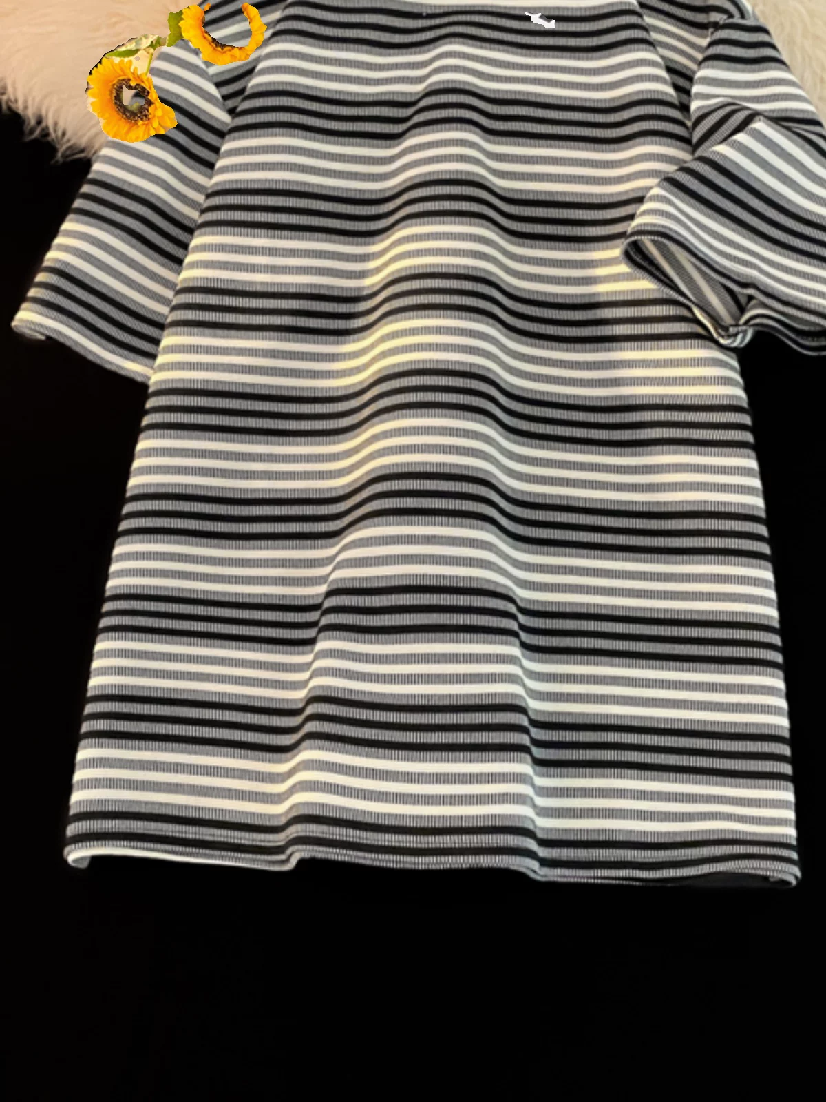 Áo thun nam sọc phối màu, tay ngắn, dáng rộng, chất liệu cotton dày dặn, phong cách retro Mỹ thời thượng mùa hè.