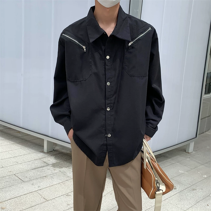 Áo sơ mi thiết kế độc đáo dành cho nam, phong cách và cá tính, chất liệu mềm mại, áo sơ mi dài tay kiểu Hàn Quốc thời thượng mùa hè.