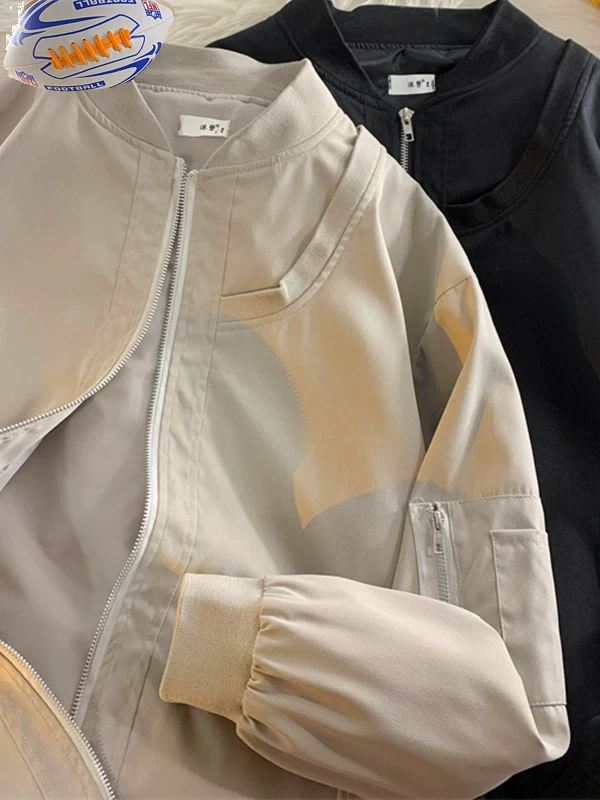 Áo khoác bóng chày mùa xuân thu dành cho nam và nữ, áo khoác phi công thương hiệu thời thượng phong cách Mỹ, áo khoác ngoài rộng rãi, mát mẻ dành cho cặp đôi.