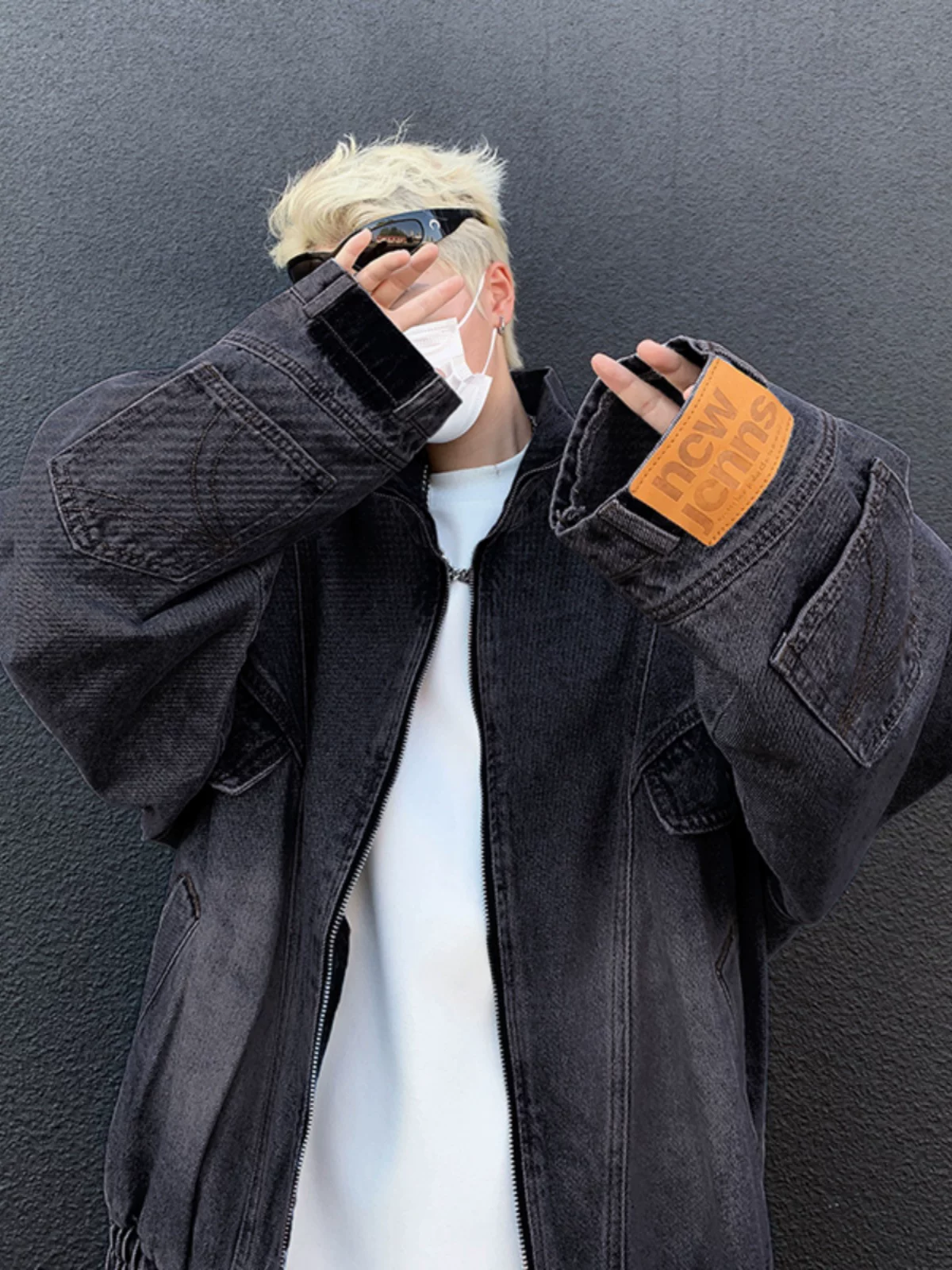 Áo khoác cổ điển Niche Reverse-Wear dành cho nam, áo khoác ngắn kiểu dáng gọn gàng theo phong cách Mỹ, trang phục dạo phố rộng rãi hợp thời trang cho mùa xuân và mùa thu.