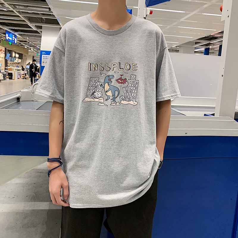 Áo thun ngắn tay thương hiệu Mr. Grid Summer Trendy dành cho nam, áo thun ngắn tay CEC hợp thời trang phong cách Hàn Quốc dáng rộng dành cho cặp đôi sinh viên.