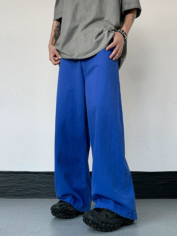 Quần jean nam mùa hè 2025 dáng rộng, chất liệu mỏng, kiểu Mỹ thời thượng, phong cách dopamine, quần ống đứng dành cho cặp đôi