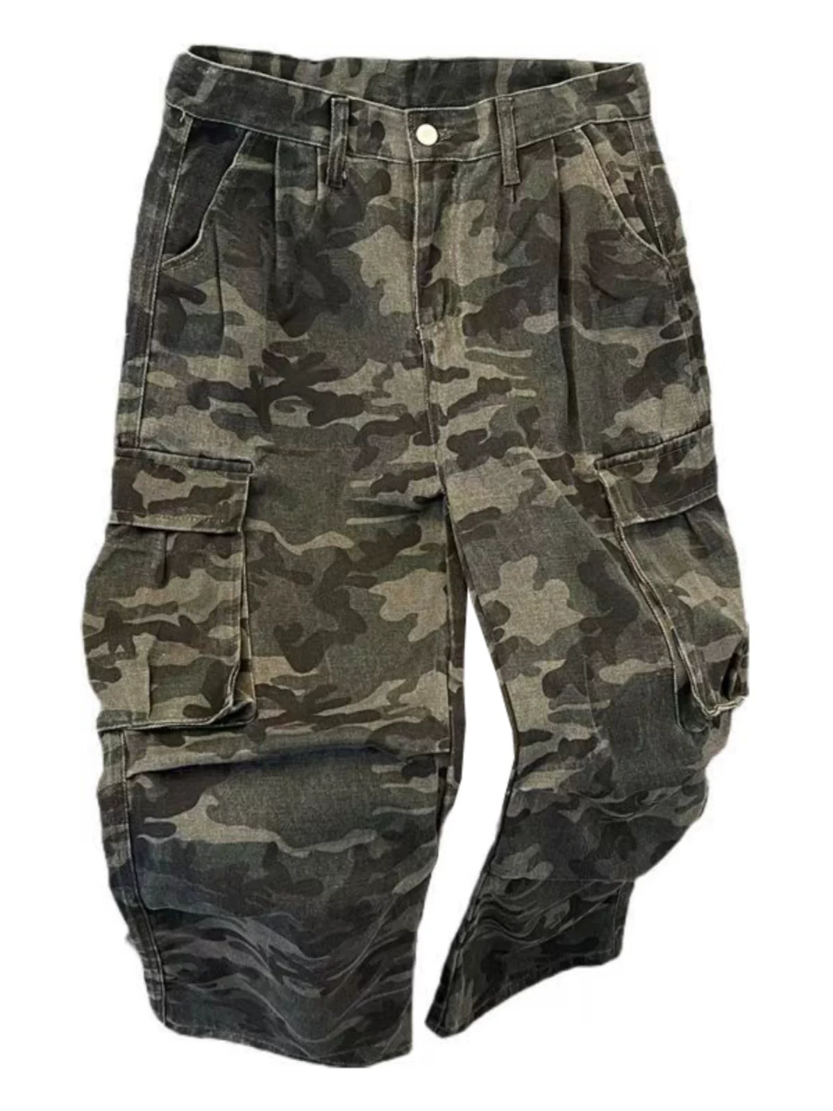 Quần jean công sở phong cách mới mùa xuân dành cho nam, quần rằn ri phong cách Mỹ cổ điển, quần dài ống rộng thoải mái, thương hiệu thời thượng.