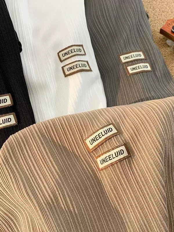 Áo thun ngắn tay có nhãn hiệu Ice Silk dành cho nam, áo thun dáng rộng kiểu Nhật Bản cổ tròn nửa tay phong cách Hồng Kông mùa hè hợp thời trang dành cho cặp đôi