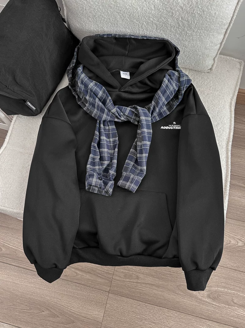 Áo hoodie kẻ sọc kiểu Mỹ dành cho nam, áo khoác ngoài rộng rãi thoải mái cho mùa xuân thu, thương hiệu thời thượng với thiết kế cá tính.