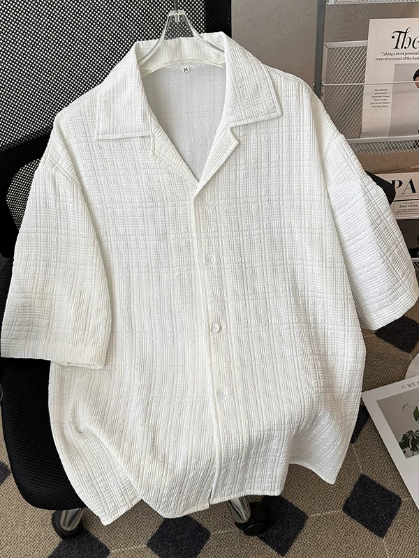 Áo sơ mi ngắn tay kiểu Cuba dành cho nam, áo sơ mi mùa hè dáng rộng mỏng tay lửng, áo kiểu dáng đẹp mát mẻ và thời trang chất liệu lụa đá.