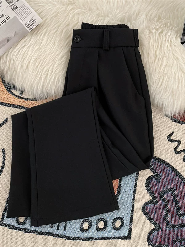 Quần tây ống loe thời thượng dành cho nam, quần ống đứng dáng rộng phong cách Mỹ mùa hè, quần dài retro đa năng, mát mẻ.