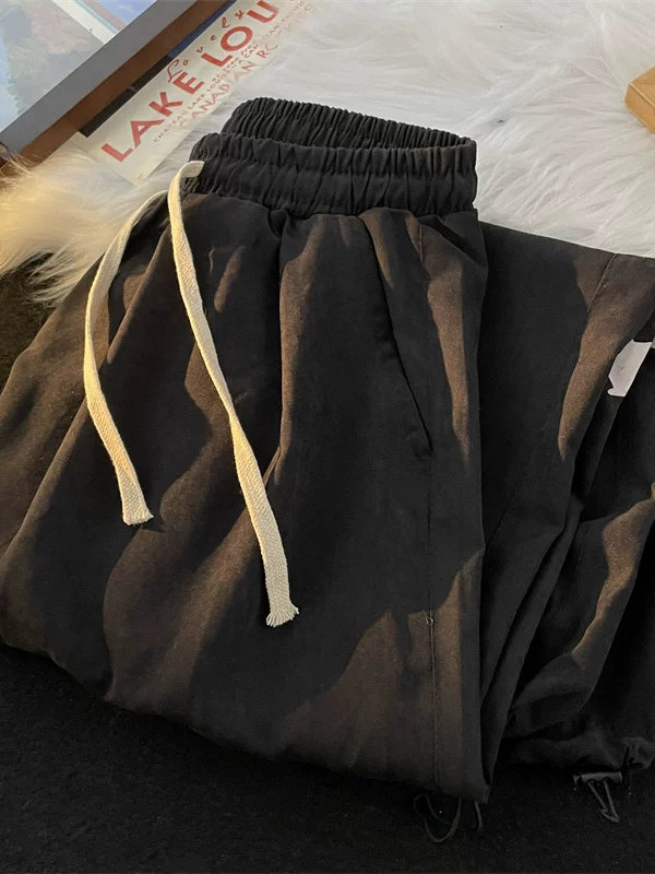 Quần da lộn nam, quần thể thao mỏng mùa hè, quần jogger in họa tiết thời trang cao cấp.