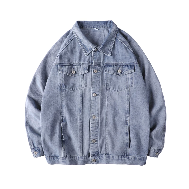Áo khoác denim mới mùa xuân thu 2022 dành cho nam, quần áo đa năng dáng rộng phong cách Hàn Quốc, áo khoác hợp thời trang cổ điển Nhật Bản.
