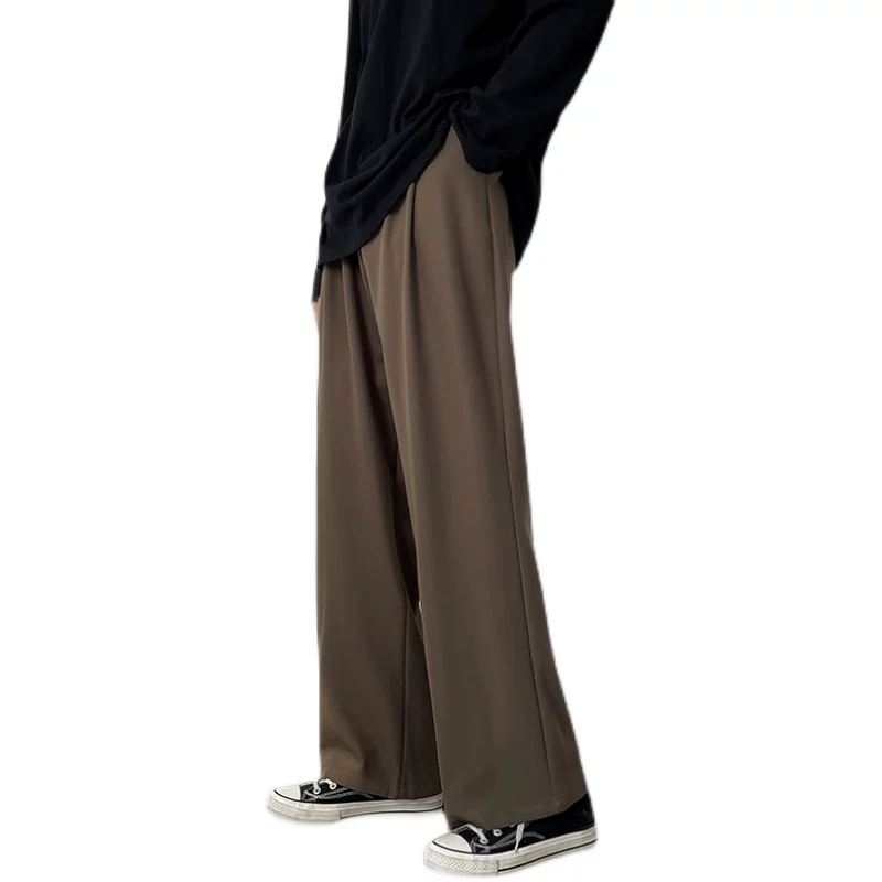 Quần tây nam dáng suông cho mùa thu đông, quần dài ống đứng phong cách Hàn Quốc, quần ống đứng thời thượng, phong cách retro, cá tính, ôm dáng.