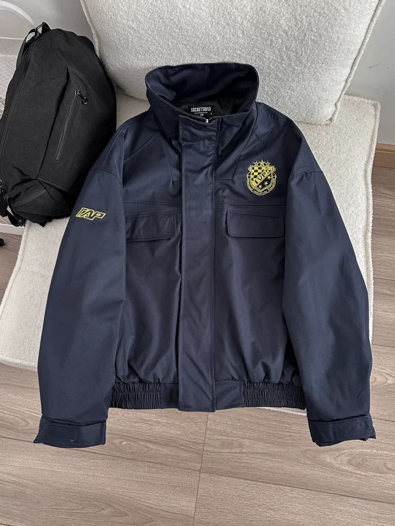 Áo khoác cổ đứng dành cho nam và nữ, áo khoác công sở dáng rộng hợp thời trang, áo kiểu Mỹ sành điệu cho mùa xuân và mùa thu.