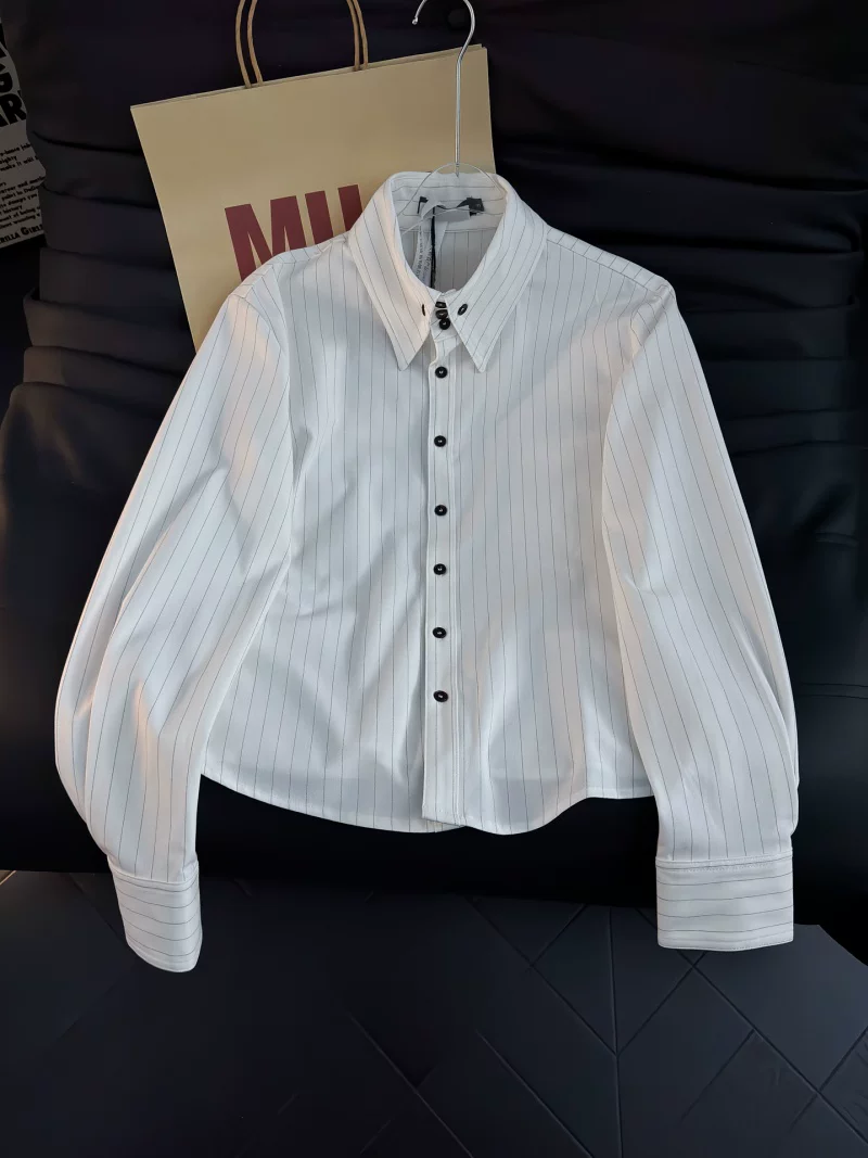 Áo sơ mi dài tay sọc kiểu Nhật dành cho nam, mùa xuân thu, dáng rộng, cổ bẻ, thương hiệu thời thượng, phong cách và cảm giác cao cấp, áo khoác sơ mi.