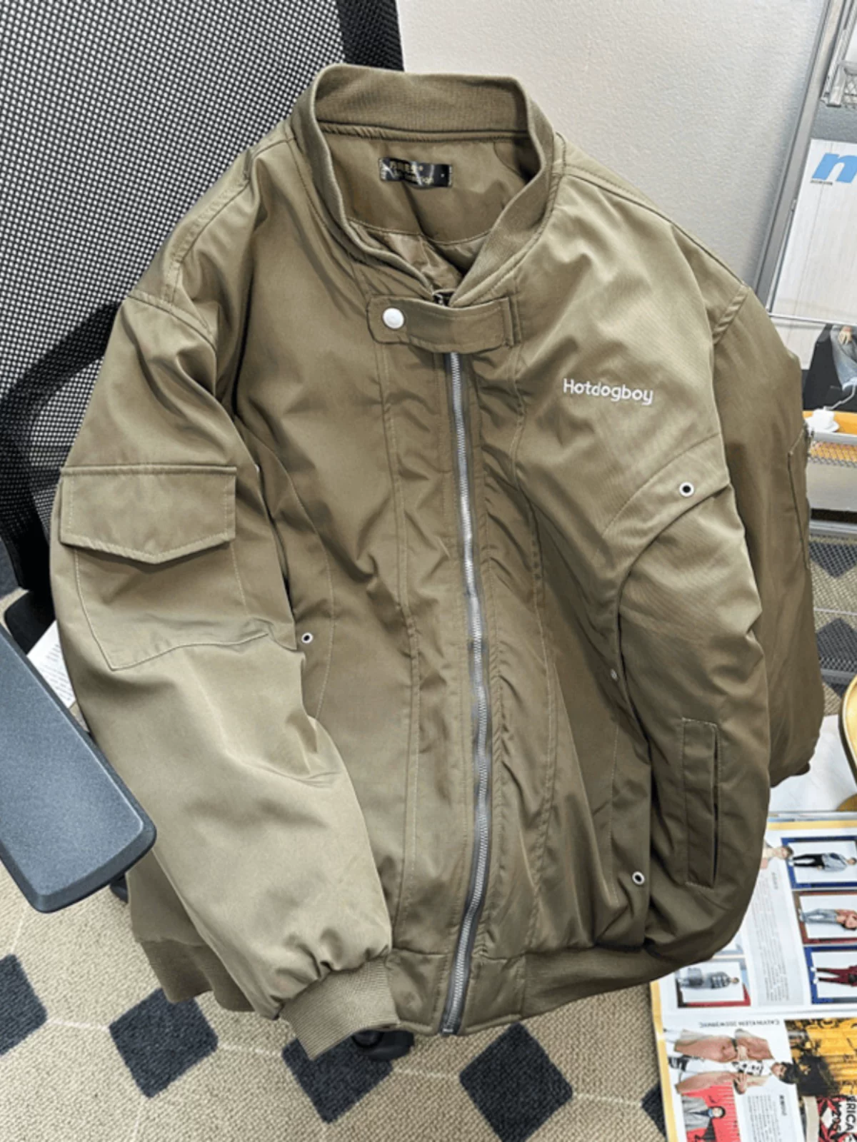 Áo khoác bóng chày dáng rộng mùa xuân thu phong cách Mỹ, áo khoác phi công cặp đôi, thiết kế thời trang nam, áo khoác cặp đôi thương hiệu.