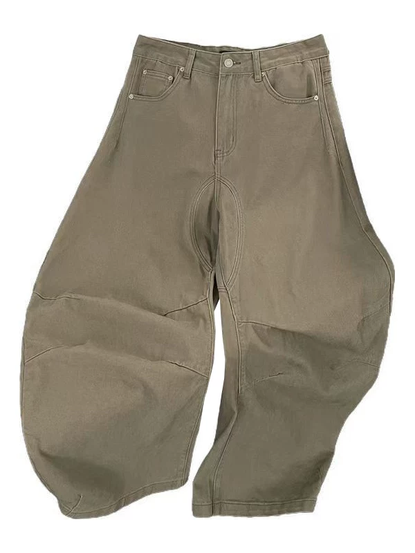 Quần jeans kiểu Mỹ retro, thương hiệu thời thượng, dáng rộng ống đứng, chất liệu mềm mại, thiết kế phá cách dành cho nam.