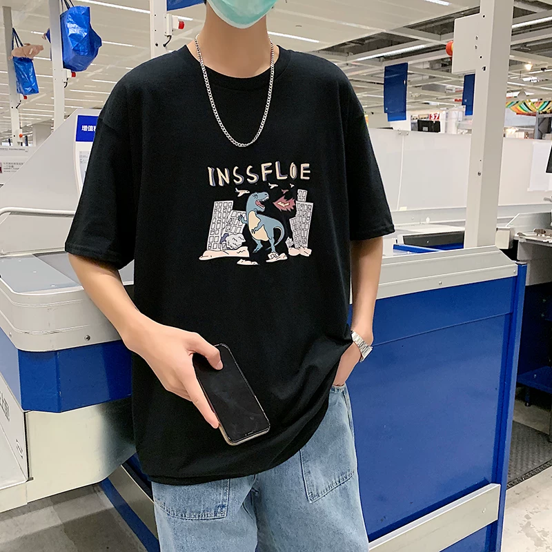 Áo thun ngắn tay thương hiệu Mr. Grid Summer Trendy dành cho nam, áo thun ngắn tay CEC hợp thời trang phong cách Hàn Quốc dáng rộng dành cho cặp đôi sinh viên.