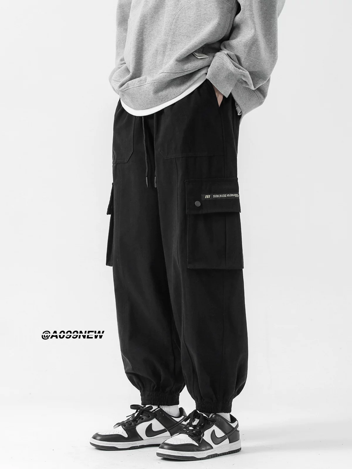 Quần cargo nhiều túi phong cách Mỹ, thương hiệu thời trang hot, quần nam sinh viên, quần jogger rộng rãi thoải mái mùa xuân thu, quần harem.