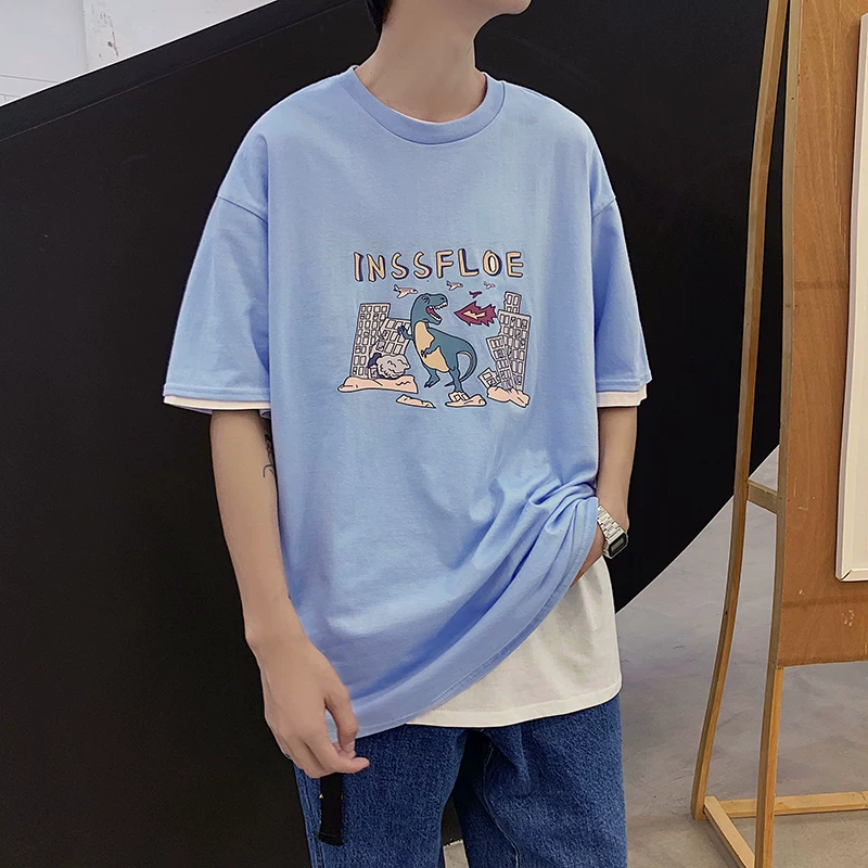 Áo thun ngắn tay thương hiệu Mr. Grid Summer Trendy dành cho nam, áo thun ngắn tay CEC hợp thời trang phong cách Hàn Quốc dáng rộng dành cho cặp đôi sinh viên.