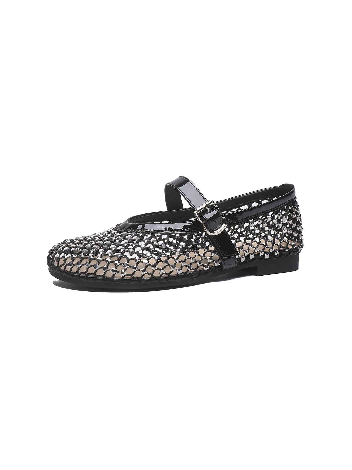 Giày lưới dệt rỗng kiểu tiên nữ dành cho nữ, dép sandal đính đá kiểu tiên nữ, giày Mary Jane mỏng thoáng khí mùa hè 2026
