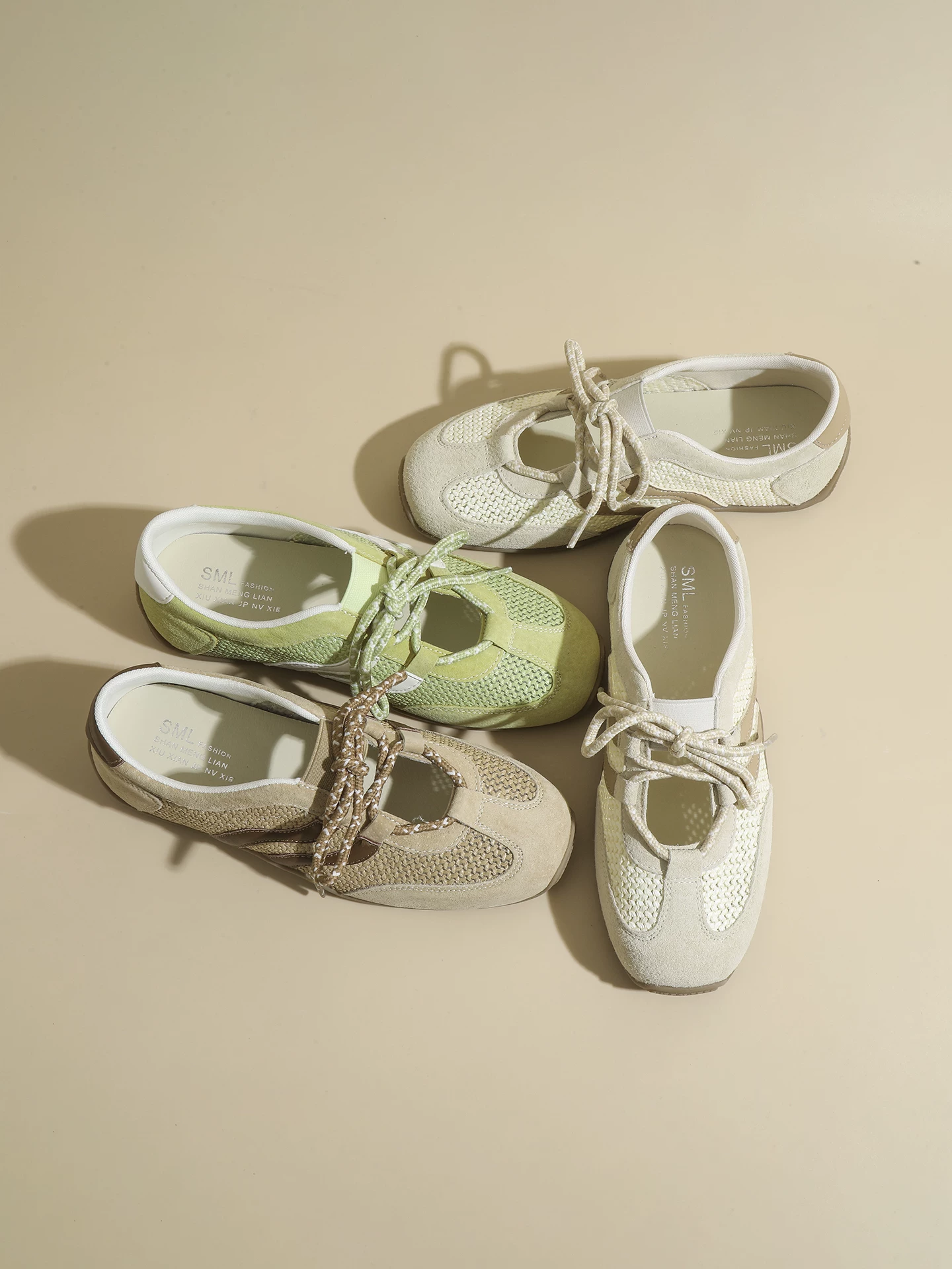 Giày tập luyện kiểu ballet dành cho nữ, giày Mary Jane đế thấp thể thao, dép sandal dệt thoáng khí mới mùa hè 2026.