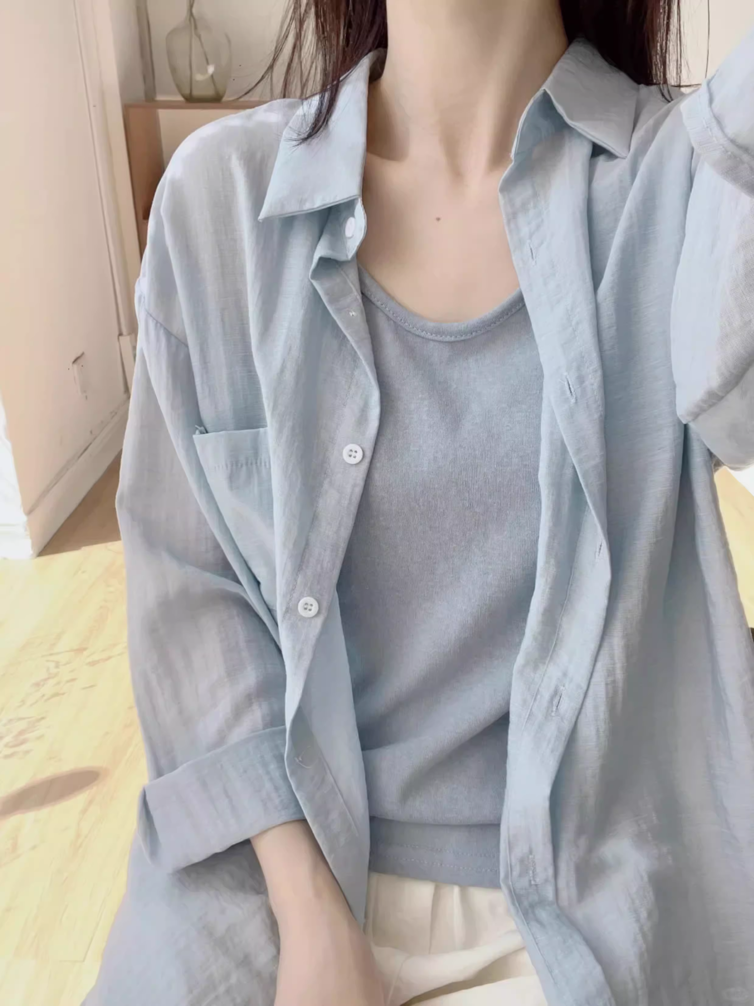 Áo chống nắng La Chapelle dành cho nữ, kiểu dáng mới mùa thu 2025, áo cardigan dài tay dáng rộng nhỏ nhắn.