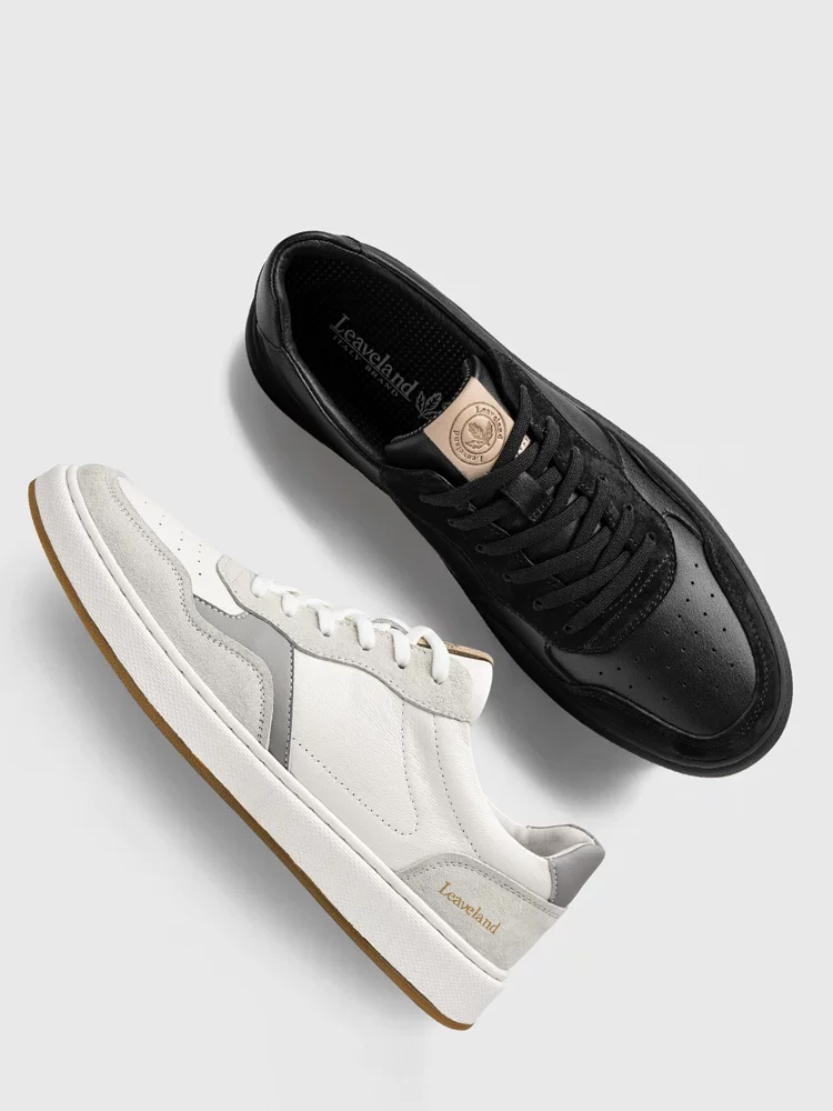 Giày thể thao nam da thật Maple Leaf Giày đa năng thoáng khí Giày trắng Giày nam mới Giày trắng thông thường hợp thời trang