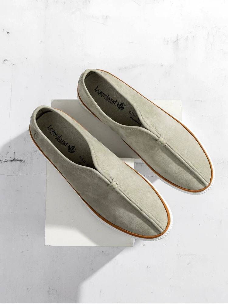 Giày lười nam Maple Leaf, giày lười da thật, giày cá sấu đế mềm đa năng, giày nam thời trang thoáng khí.