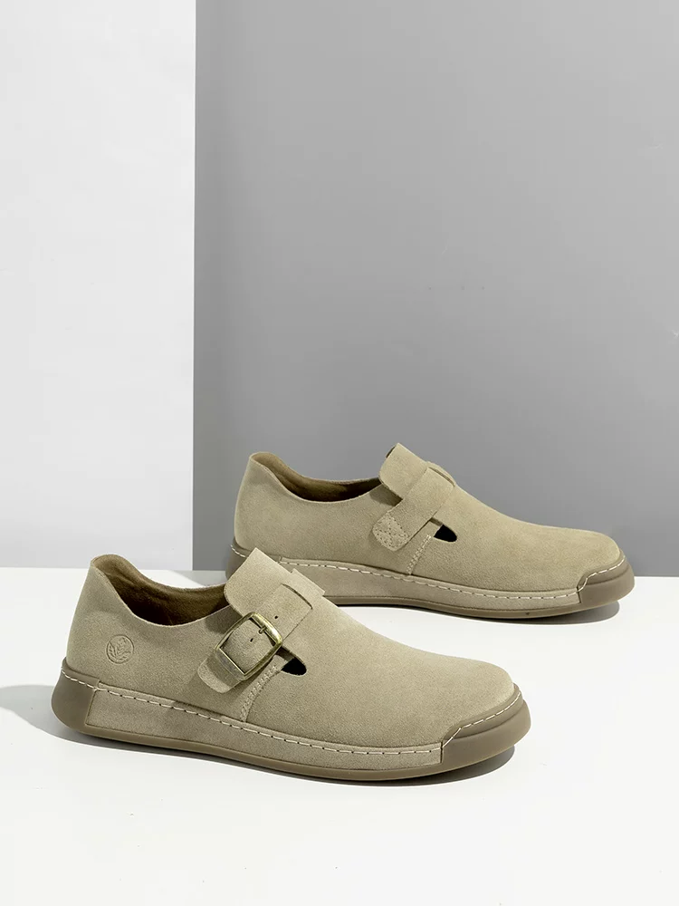 Giày Birkenstock nam Maple Leaf đa năng, da thật, đế mềm toàn diện, kiểu lười, thoáng khí, giày thường ngày, mẫu mới 2025