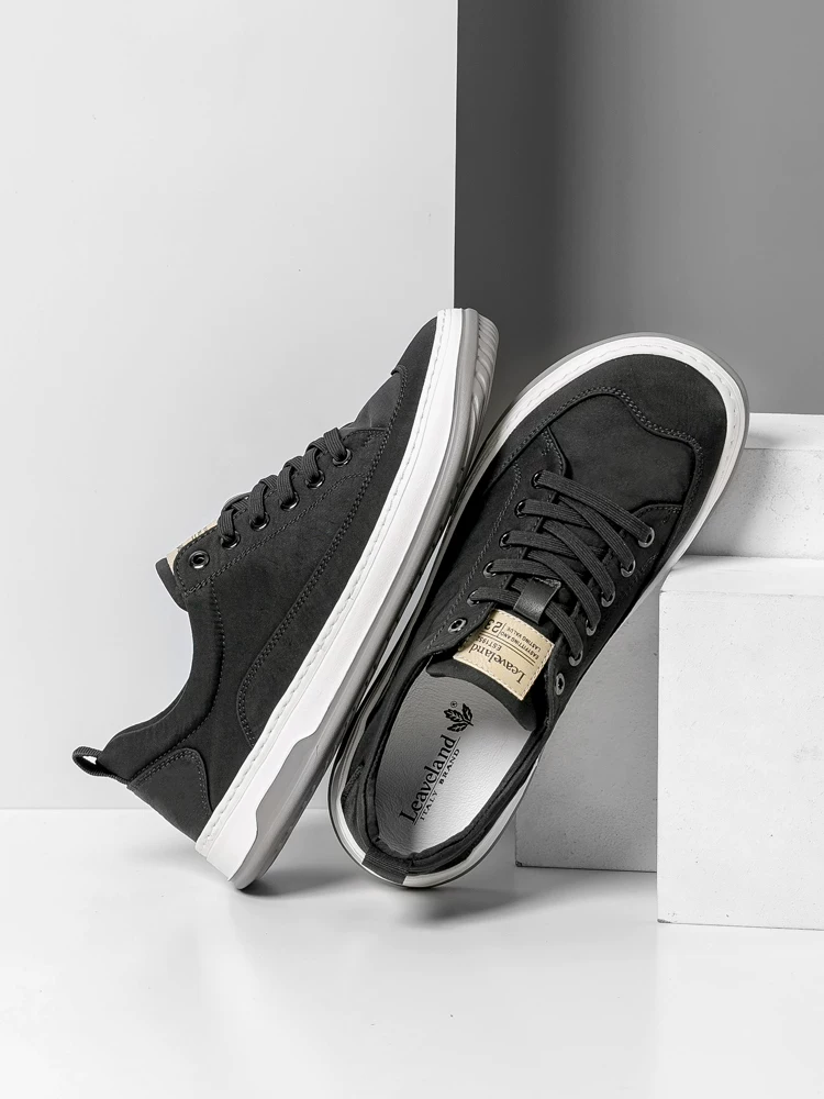 Giày nam Maple Leaf, giày vải cổ thấp, giày nam màu đen kiểu dáng mới, giày vải thoáng khí đơn giản và đa năng, giày thể thao.